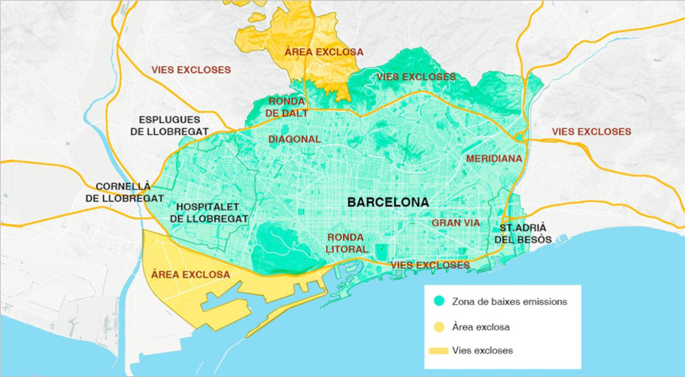Barcelona Zone Map