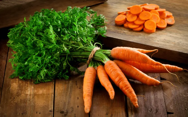 carrots on kitchen countertop