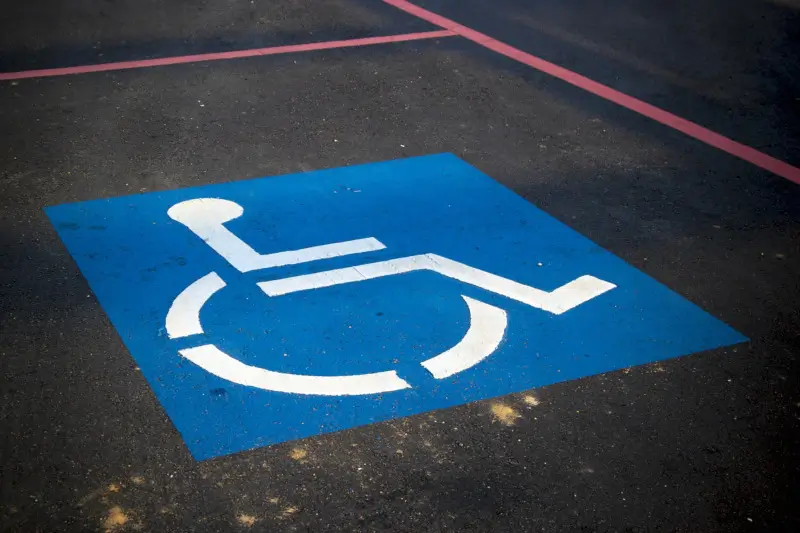 Disabled parking bay