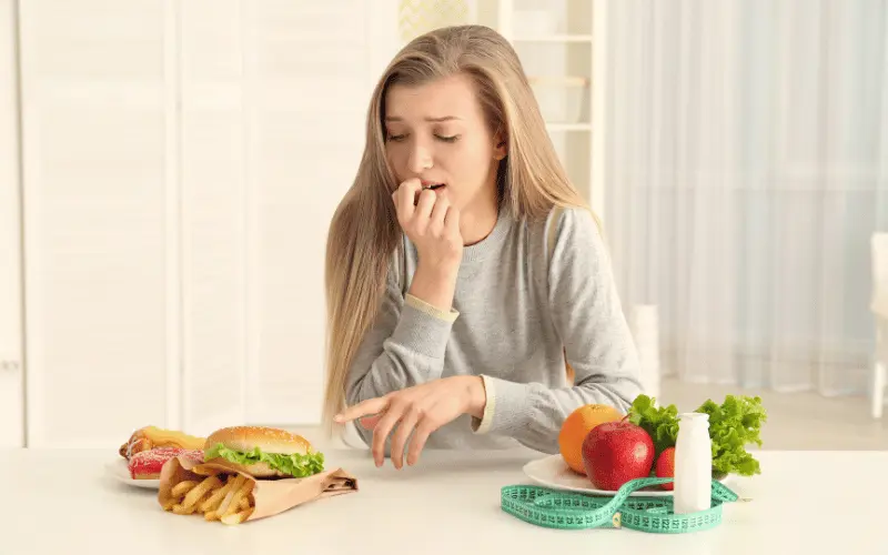 woman eyes processed foods and risks