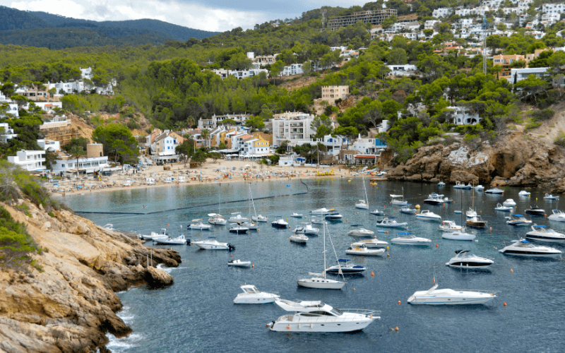 Beach scene in Ibiza