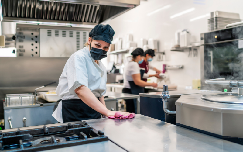 Kitchen workers