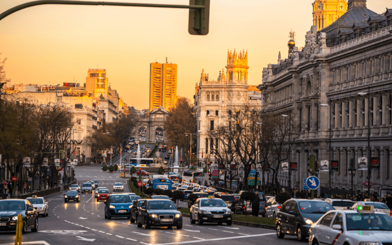 madrid evening traffic