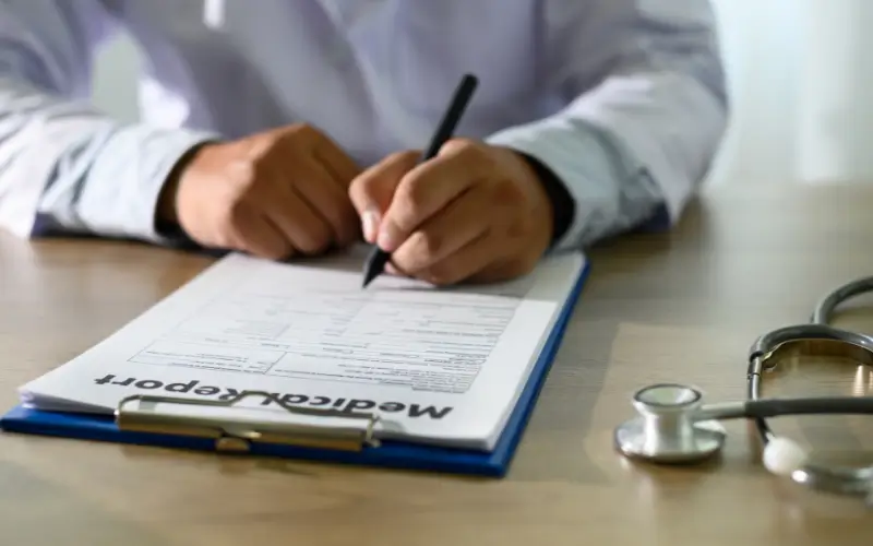 Person completing medical certificate