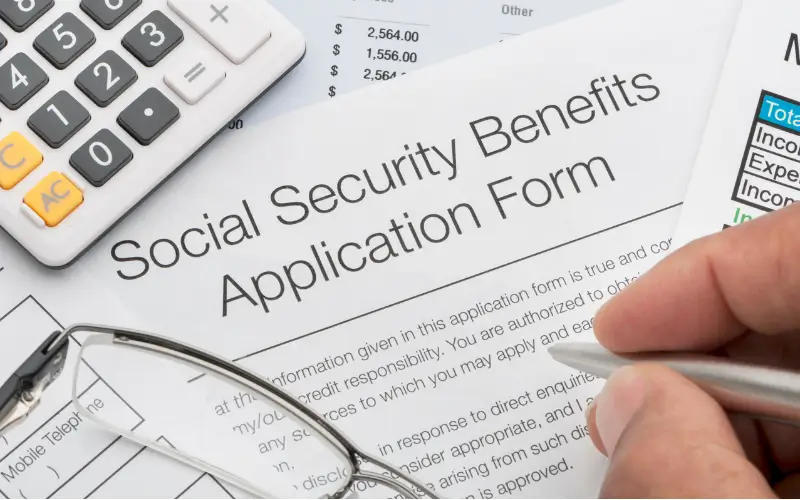 Social security application form