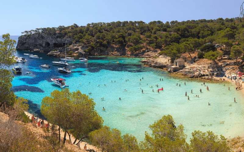 Mallorcan beach scene