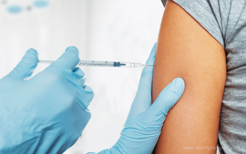 Vaccination into arm