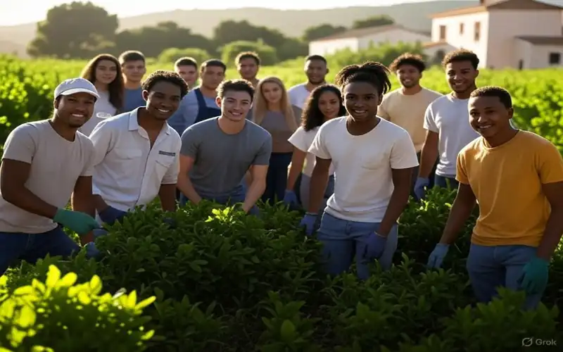 Young seasonal workers in Spain during summer 2026