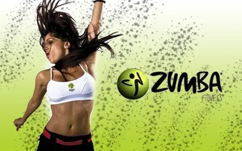 Girl doing zumba fitness workout